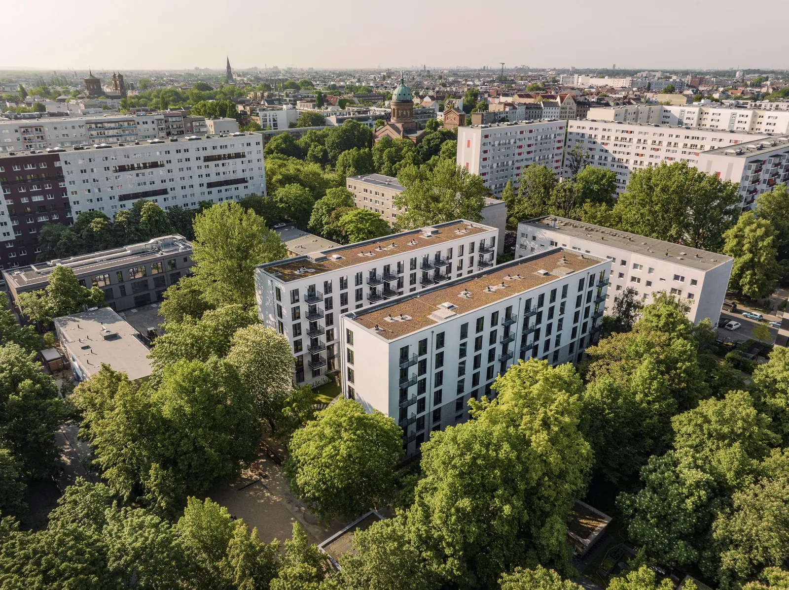Das Gebäude von oben